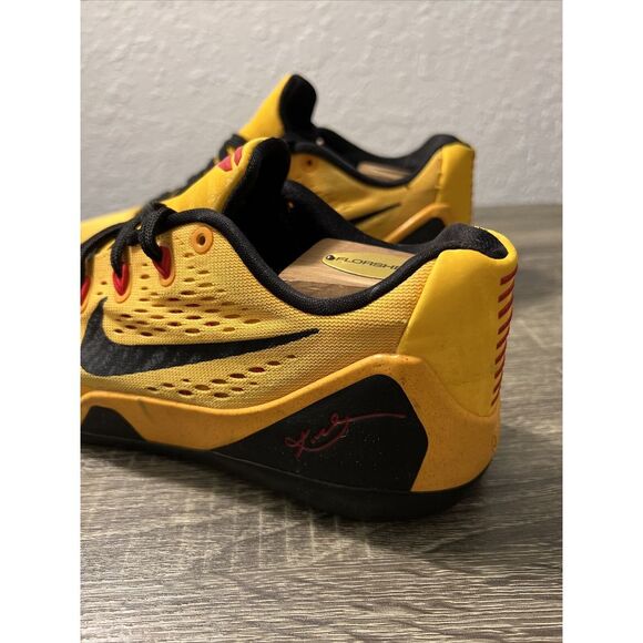 Nike Kobe 9 IX EM Low Bruce Lee 646701-700 Yellow Sneaker Shoes Sz Mens 8.5 - Picture 13 of 16